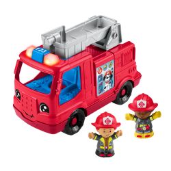 FISHER-PRICE - LITTLE PEOPLE - CAMION DES POMPIERS SERVIABLES VERSION BILINGUE